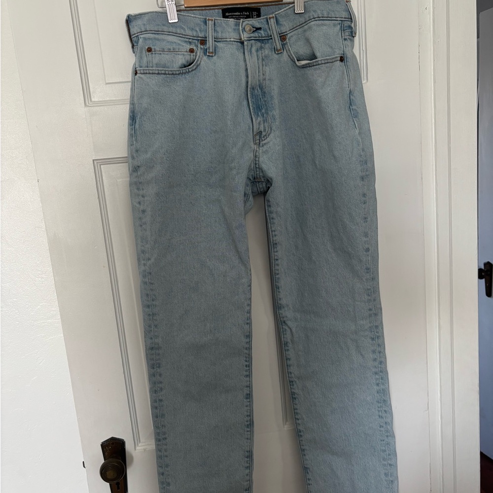 Abercrombie & Fitch Light Blue Athletic Straight Jeans